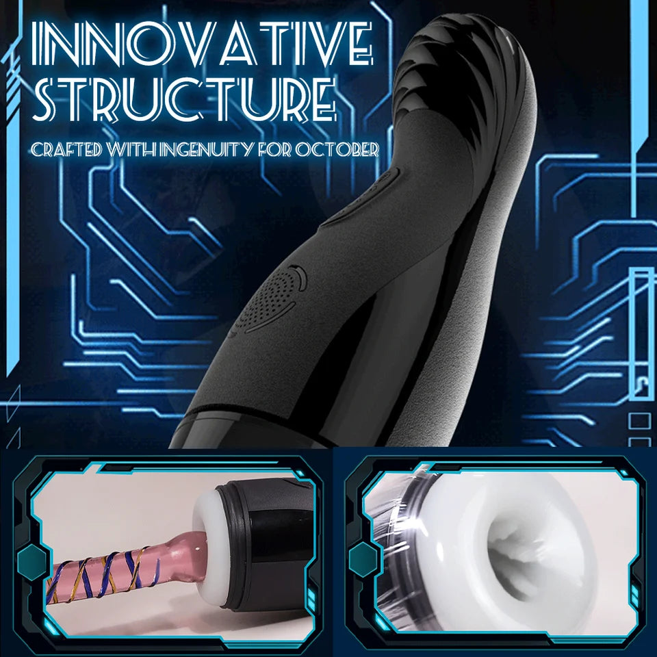 Sucking Peristaltic Vibrator Automatic Male Masturbator Smart Heating Sexy Voice Pocket Pussy Adult Sex Toy For Men Joinjjtoy