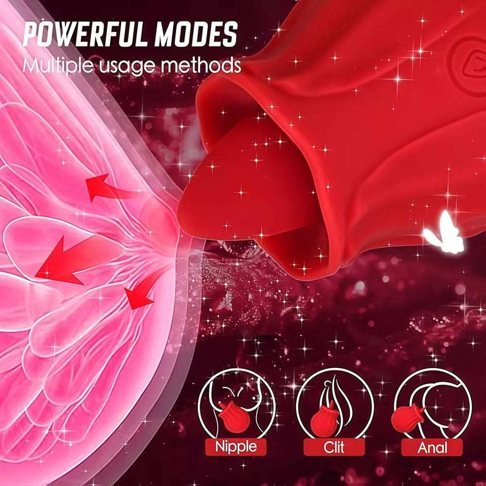 Rose-Sucking Vibrator for Women Nipple Massager Clitoral Vacuum Stimulator Vibrating Female Masturbator Sex Toys for Adults