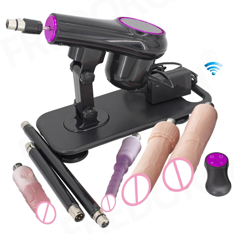 NEW Automatic Wireless Sex Machine for Woman Adjustable Masturbating Pumping SexToys for Men Adult Toys Upgrade Vibrator Dildo