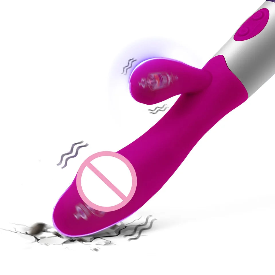 Rabbit Powerful Vibrating Massager Women's G-Spot Vagina Clitoral Nipple Stimulator Sex Toy for Sexy Adult Women Masturbation