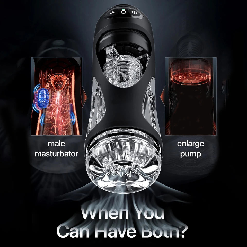 2026 Automatic Licking Sucking Male Masturbator AI Sync Male Stroker Penis Pump Blowjob Adult Toy Pocket Pussy with Phone Holder